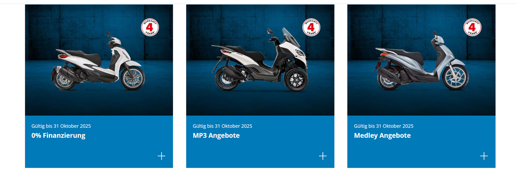 Piaggio Angebote 2025 Okt 01